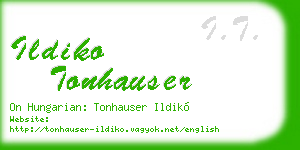 ildiko tonhauser business card